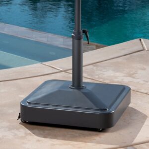 Black Umbrella Base with Wheels