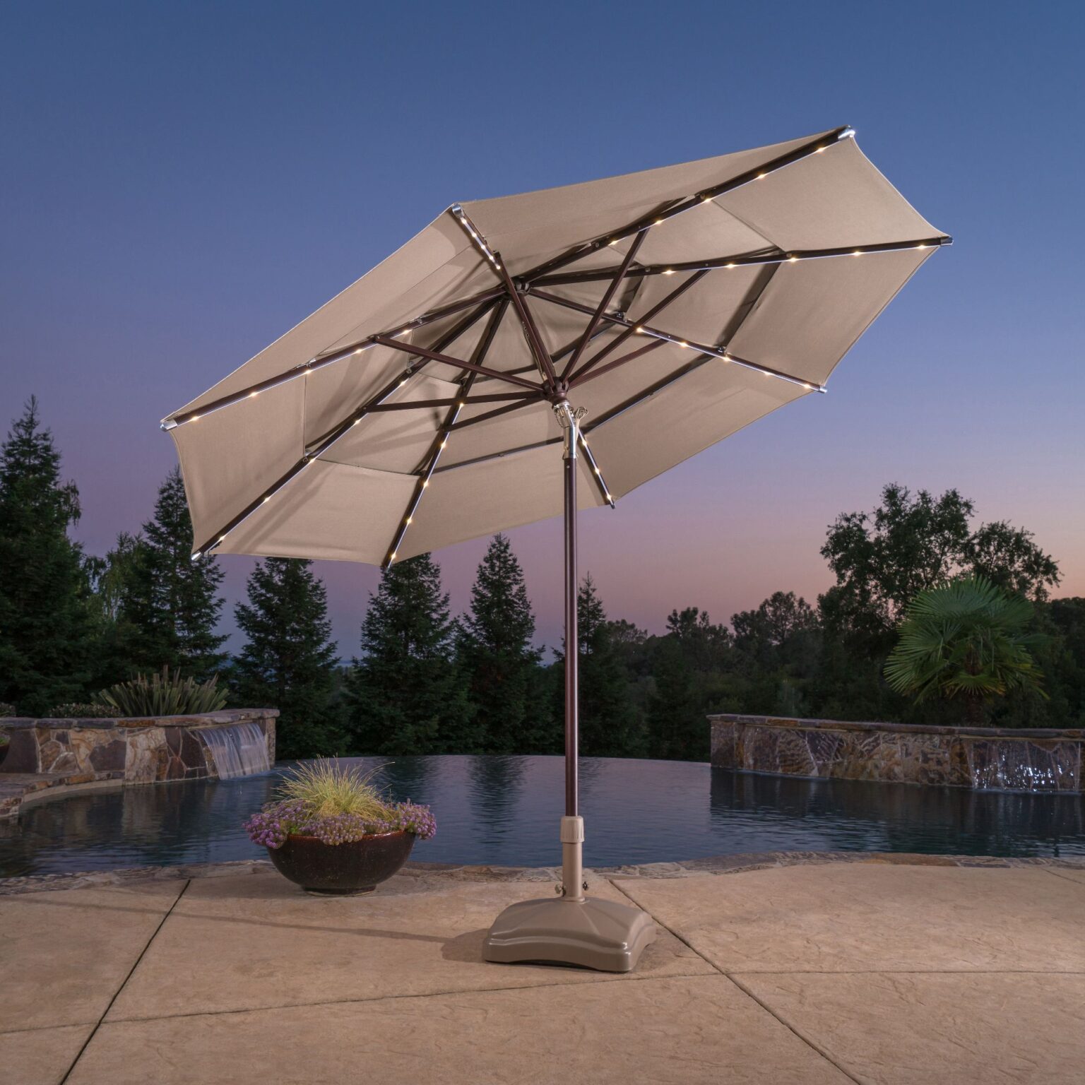 11ft Solar Led Umbrella - Proshade