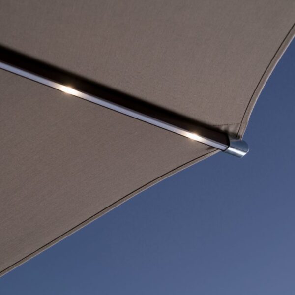 Corner view of Eleven feet Solar LED Umbrella