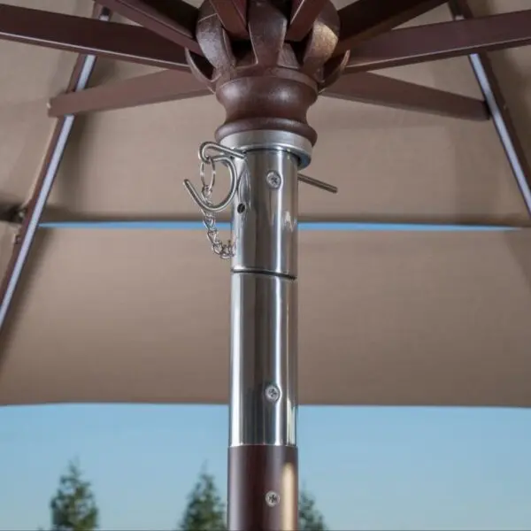 Eleven feet Solar LED Umbrella metal stand