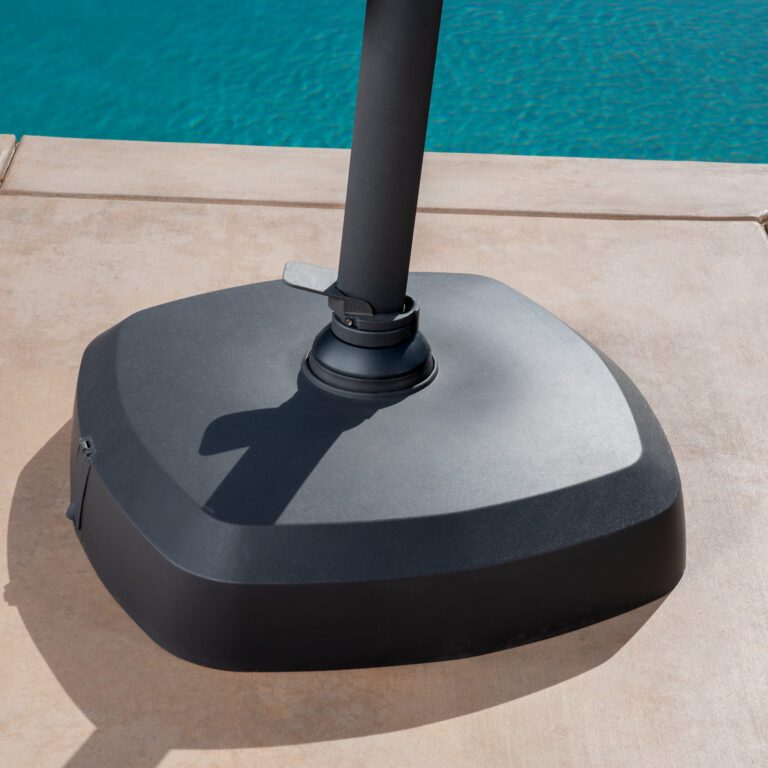 10ft Square Cantilever Umbrella Full Base Set with Wheels Proshade
